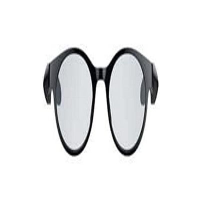 Razer Anzu - Lunettes à filtre anti-lumière bleue ou lunettes de soleil audio (Round, Large) (Son à faible latence, Conception IPX4 résistante à l’eau, Micro intégré et haut-parleurs) Noir