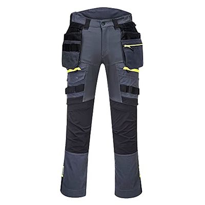 Portwest DX440 DX4 Kieszeniami Kaburowymi Spodnie, Regularny, Rozmiar 46, Szary