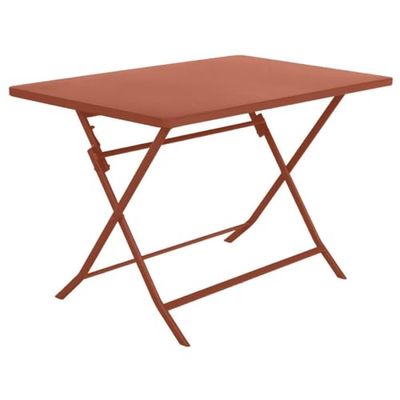 Hespéride - Table de Jardin Pliante Rectangulaire Greensboro Ambre - 4 Places - Acier Traité Epoxy Traitement Antirouille Renforcé