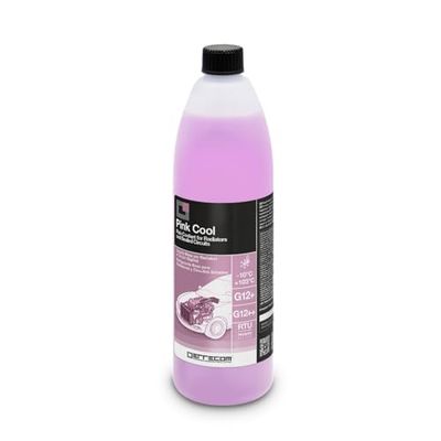 ERRECOM Pink Cool, Liquide Radiateur Rose -10°C/+103°C, antigel G12+, G12++ avec Paquet d'inhibiteurs Si-OAT 100% silanisé, Prêt à l'emploi, 1 Litre