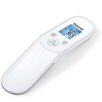 Beurer FT 85 bezstykowy, cyfrowy termometr na podczerwień, szybki termometr do higienicznego, bezpiecznego pomiaru temperatury ciała na czole