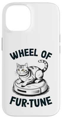 Wheel Of Fur-Tune Robot Vacuum Cleaner Funny Cat Case for iPhone 14