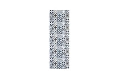 andiamo Tapete de corredor para cozinha, lavável, antiderrapante, PVC, sem substâncias nocivas, azulejos e ornamentos, tapete de cozinha oriental, cor: Cinzento, tamanho: 50 x 150 cm