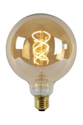 LUCIDE G125 - Candeeiro de filamento - Ø 12,5 cm - LED regular. - E27-1x4,9W 2200K - Âmbar