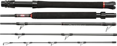 PENN Overseas XT Boat Fishing Rod, Spincasting rods, Sea Fishing,5 Piece Travel Boat Rods - Norway or Tropics Destination Anglers, Unisex, Black / Red, 7ft 30-40lb