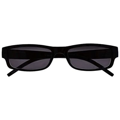 OPULIZE Black Lightweight Reading Sunglasses UV400 Mens Womens S32-1 +1.00