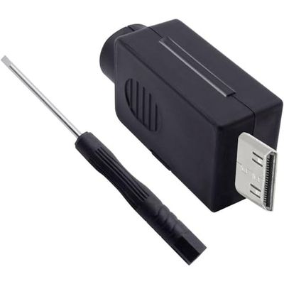 Quadrios 2001C218 - Connettore HDMI dritto, 20 pezzi, colore: Nero