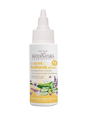 Maternatura, Lotion Nutritive à l'Aloe, Traitement Spécifique pour le Cuir Chevelu Sec et Irrité, Hydrate et Apaise, Routine Beauté Bio pour Cuir Chevelu et Cheveux Secs, Fabriquée en Italie - 150 ml