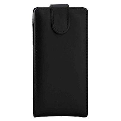 Carcasa de telefono for Galaxy A5 (2016) / A510 Funda de Cuero con Tapa Vertical de Cuero Liso con Hebilla magnética (Negro) (Color : Negro)
