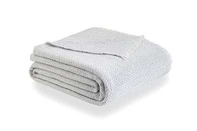 Todocama - Couverture Foulard en Coton Extra Doux, Quatre Saisons, Couvre-lit Multi-usages canapé. (120 x 180 cm, Gris Clair), PRCMAMSGRCL120X180