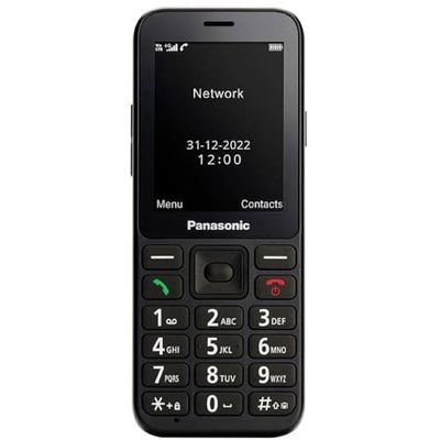 Panasonic KX-TU250EXB 4G Essentials Telefono cellulare, pulsante di chiamata di emergenza SOS, funzione vivavoce, ampio display