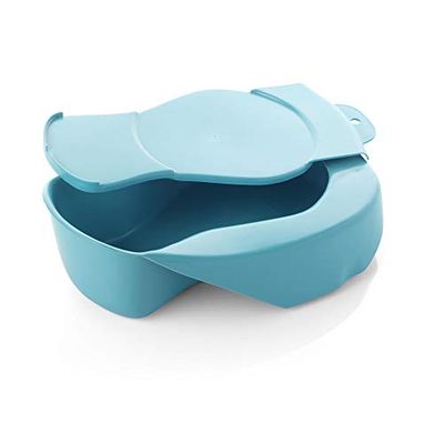 Warwick SASCo Hospital Bed Pan with Lid, 2.5 Litre Capacity, Suitable for Male and Female Use, Autoclavable to 135°C, Bariatric Friendly