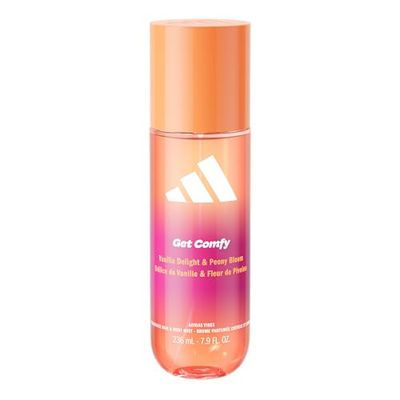 adidas Vibes Get Comfy Fragrance Hair & Body Mist, Ambery Fragrance with Notes of Vanilla Delight & Peony Bloom, Mood-Boosting, For Any Occasion, 236ml