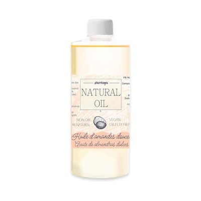 Plantawa Olio di Mandorle Dolci 500 ml | 100% Puro e Naturale per Pelle, Capelli e Unghie | Olio per Massaggio e Idratazione | Ideale per Gravidanza e Smagliature