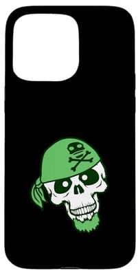 Chapeau de Pirate Squelette Halloween Foulard drôle Bande dessinée Coque pour iPhone 15 Pro Max