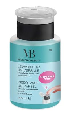 MB MILANO - Solvente per Unghie in Pompa - Fragola - Con Acetone - Ideale per Smalto Scuro - 180 ML - Made in Italy