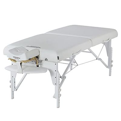 Master Massage Montclair Table de Massage Mobile Pliable - Table de Massage - Table de Maquillage Portable en Bois - 71 cm - Blanc Neige