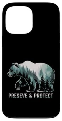 Bear Preserve Protect Wildlife Zoo Day Uomini Donne Bambini Custodia per iPhone 13 Pro Max