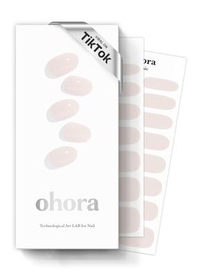 ohora Strisce per unghie in gel semipolimerizzato (N Cream Light) - Funziona con qualsiasi lampada per unghie, qualità professionale, lunga durata, facile da applicare e rimuovere - Bianco