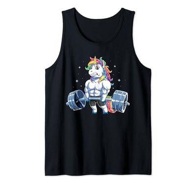 Unicorn Weightlifting Men Women Deadlift Fitness Gym Training Canotta