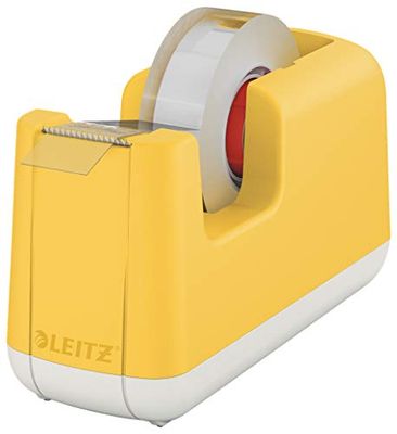 Leitz Dévidoir à Ruban Adhésif, Base Robuste, Cosy, Jaune, 53670019