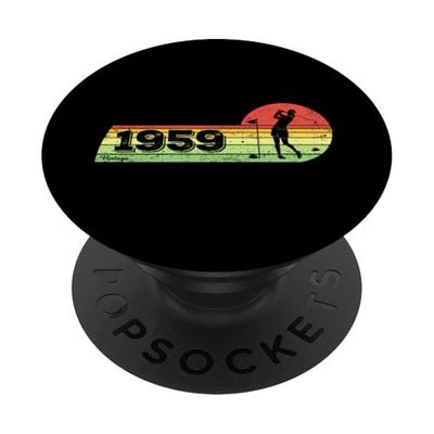 Golfistas Cumpleaños nacido en 1959 Mujeres Golf PopSockets PopGrip Adhesivo