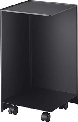 Yamazaki 5281 Tower Toilet Paper Holder with Caster, Black, Steel, 23.5 x 23.5 x 43 cm