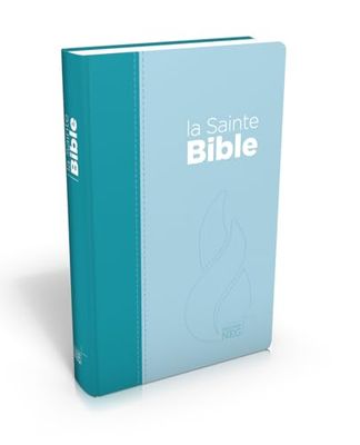 Bible Segond NEG compacte : couverture souple, toile duo bleu lagon et bleu ciel