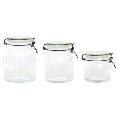 BOTE SET 3 CRISTAL INOX 13X13X18 1500ML 1000/600