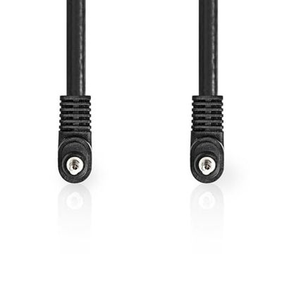 Nedis Audio-video-kabel - 3,5 mm stekker - 3,5 mm stekker - vernikkeld - 2,00 m - rond - PVC - zwart