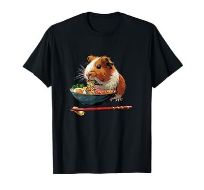 Japanese Ramen Cute Wheek Merch Guinea Pig Lover Maglietta