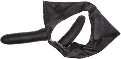 Latexunderkläder med 2 dildos