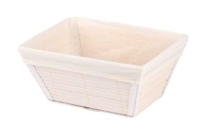 Wenko 21627100 Cestino bambù 19.5 X 9 X 15 Cm Bianco