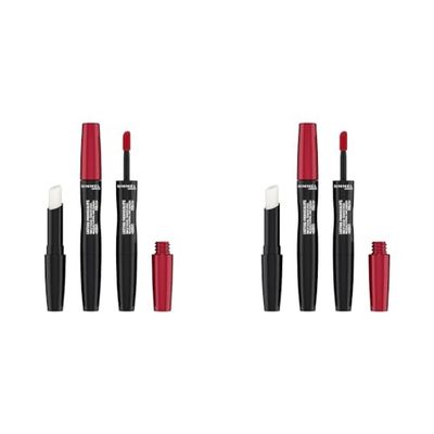 Rimmel Lasting Provocalips Liquid Lipstick Caught Red Lipped (Pack of 2)