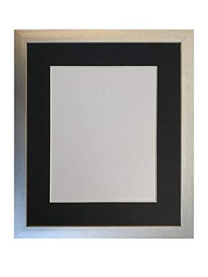 Ramar By PoST 0,75 tum silver fotoram med svart montering 20 x 16 bildstorlek A3 plastglas