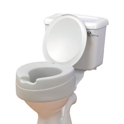 Homecraft Comfy Foam Raised Toilet Seat with Lid, Elevated Toilet Seat, Portable Assistance Seat for Disabled & Elderly