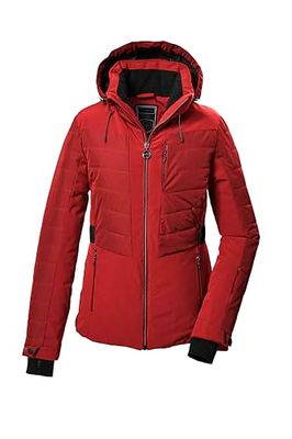 killtec Donna Giacca da sci/giacca funzionale con cappuccio e paraneve con chiusura a cerniera KSW 309 WMN SKI QLTD JCKT, rot, 46, 42037-000