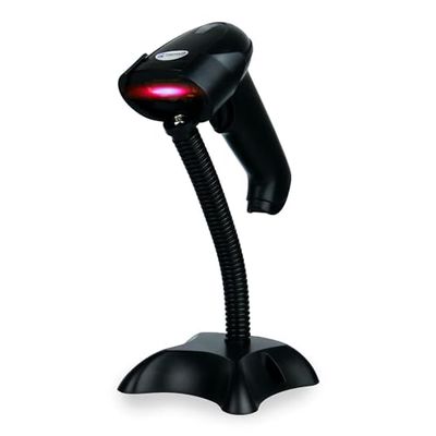 Lecteur de Code-Barres avec Support, Mode Mémoire, Automatique, Codes 1D, Deux Modes de Fonctionnement, Technologie par Ondes Radio, HDWR HD44A
