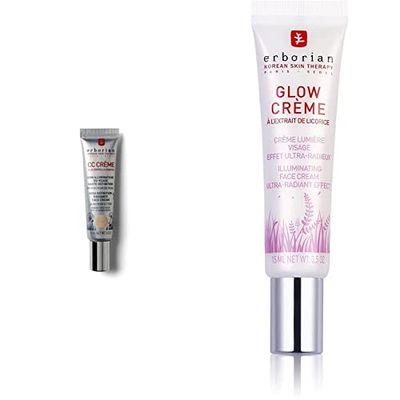 Erborian Centella Asiatica, CC Cream, SPF 25, 15 ml + Crema iluminadora glow