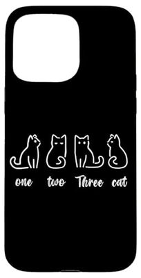 One Two Three Cat Funny Gift for Men & Women and Kids Case for iPhone 15 Pro Max