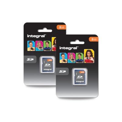 Integral 2GB SD (Secure Digital) Memory Card - 2 Pack | Legacy Device Compatible - Cameras, MP3 Players, Camcorders and more