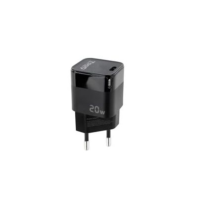 TOOQ TQWC-PD20 – USB-C-poort wandlader met 20 W PD, compatibel met Huawei, Xiaomi en meer, zwart