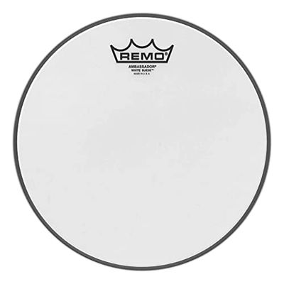 Remo White Suede Ambassador 10''