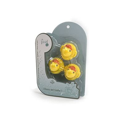 TACHAN - Set de 3 patitos de Goma para baño - Colección Juguetes para la bañera y Piscina - Juguete de Agua blandito (CPA Toy Group 756T00583)