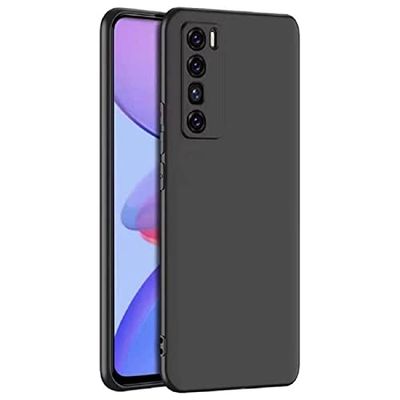 Hoes compatibel met Huawei Honor 30 Pro 5G, ultradun TPU zacht frame, hoes, camerabescherming en schermbescherming, anti-vingerafdruk, volledige bescherming, stootvast, zachte telefoonhoes, zwart