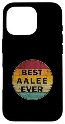 Nome personalizzato Aalee I love Aalee Retro Vintage Style Custodia per iPhone 16 Pro