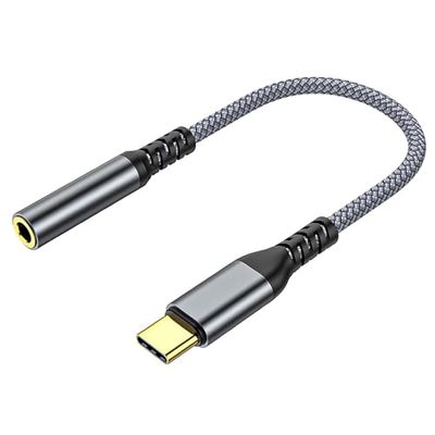 Hoppac Adaptador Jack Hembra para Auriculares de 3,5 mm USB-C a Cable Dongle Audio Aux