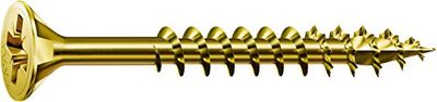 Spax 291020500505 - Parafuso universal, 5,0 x 50 mm, 500 peças, cabeça escareada, cruz recesso z, 4cut, rosca parcial,