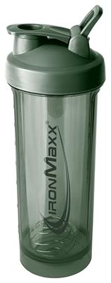 IronMaxx Premium Shaker – Mineral Green 700 ml | Shaker para proteínas con bola mezcladora y escala | Hermético, de plástico AS+PP | Para batidos cremosos en casa, gimnasio o donde estés
