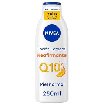 NIVEA Q10 Lozione per il corpo rassodante (1 x 250 ml), crema idratante per il corpo per la pelle normale, crema rassodante per il corpo con Collagen Boost Complex e 99,5% Q10 puro